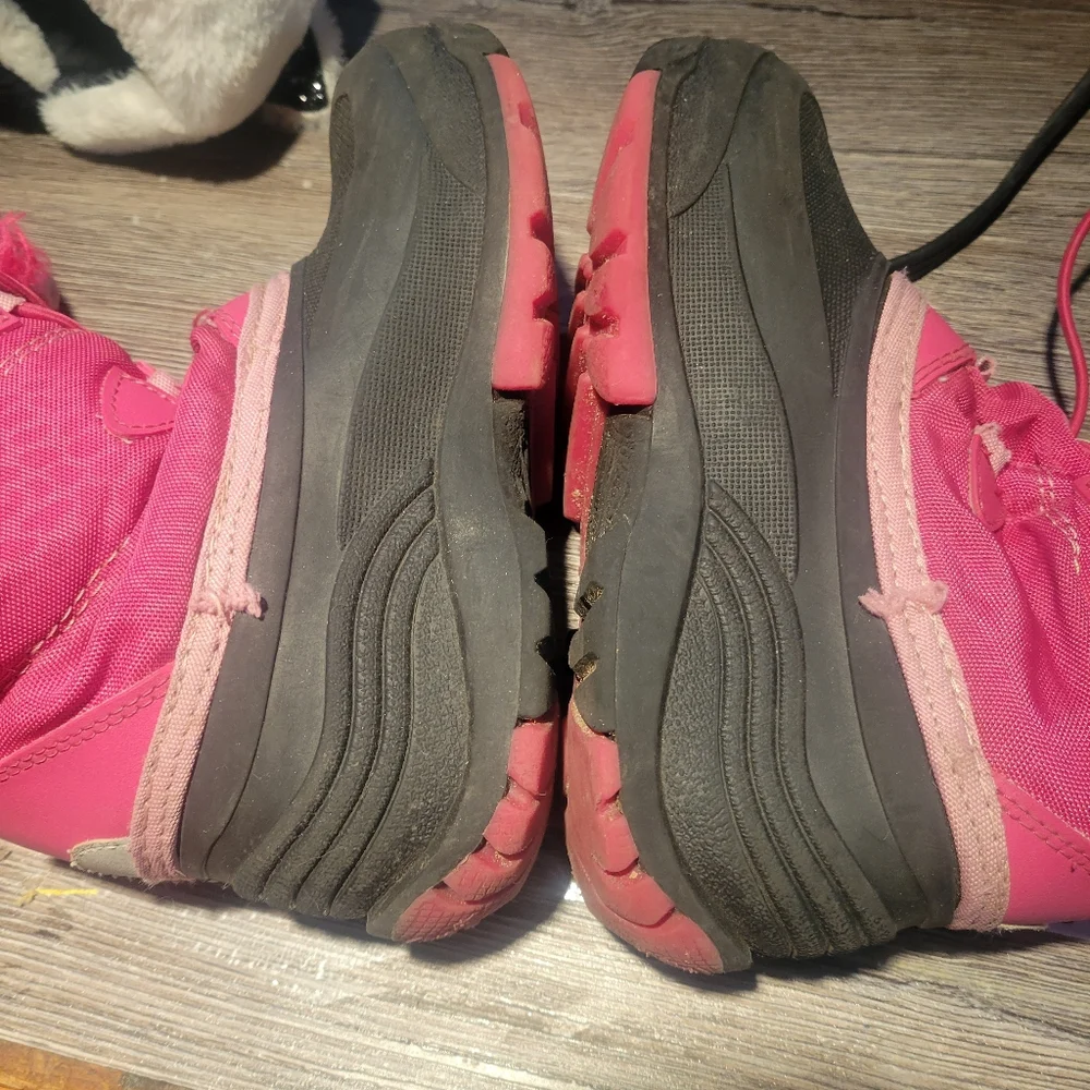 Kamik Youth Kids Pink Snow‎ Boots Faux Fur Trim Size 1